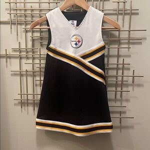 NFL Pittsburgh Steelers Black White and Gold Girls Cheer Dress Costume